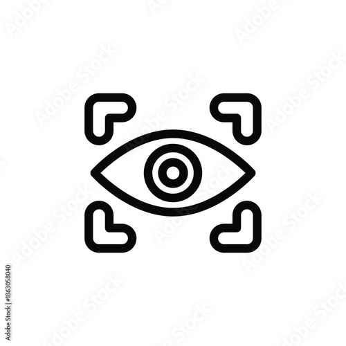 computer vision outline icon vector design good for web or mobile app