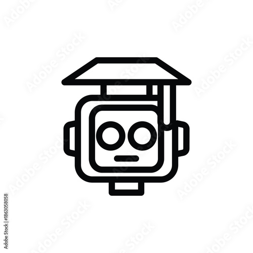 machine learning outline icon vector design good for web or mobile app