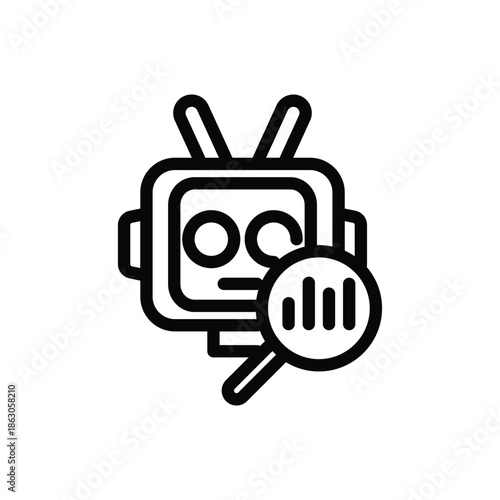 trading bot outline icon vector design good for web or mobile app