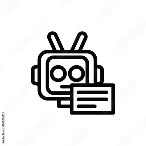 ai promt outline icon vector design good for web or mobile app