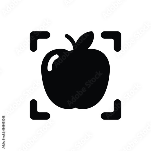 object recognition solid icon vector design good for web or mobile app