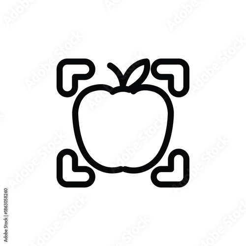 object recognition outline icon vector design good for web or mobile app