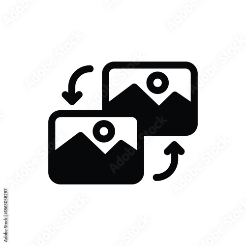 image recognition solid icon vector design good for web or mobile app