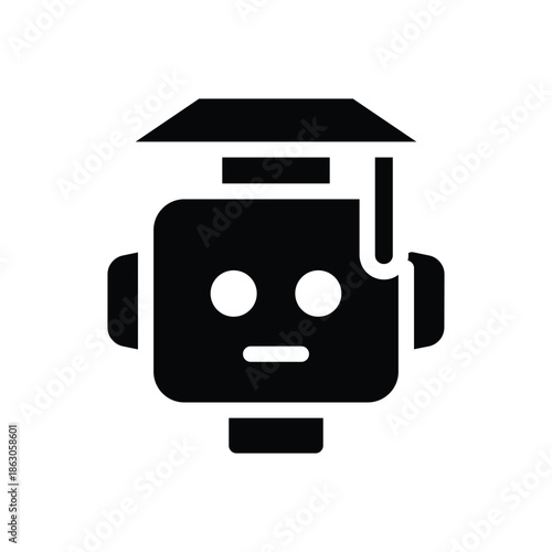 machine learning solid icon vector design good for web or mobile app