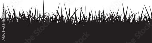 Black and white grass silhouette