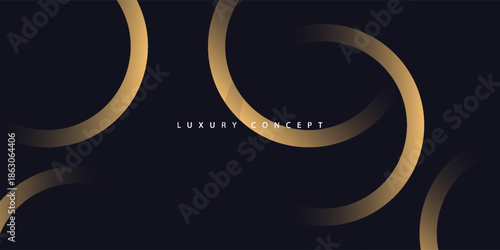 Black premium background with luxury dark golden geometric elements.