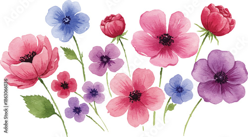 Beautiful flowers in full bloom displayed in a vibrant floral arrangement