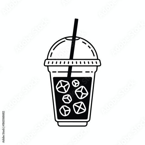 Isolated vector trash can icon featuring a green recycling bin container with a lid for plastic and paper garbage waste, illustrated as a clean metal rubbish bucket object on a white background