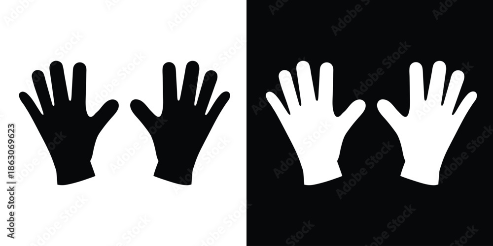 Obraz premium gloves silhouette vector, safety gloves vector icon