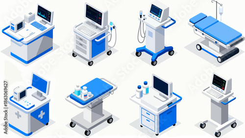 Medical equipment in a hospital setting