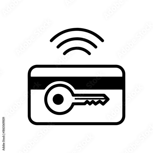 Secure wireless key card system for digital access control, featuring RFID technology for enhanced security and convenient entry and exit management in modern environments