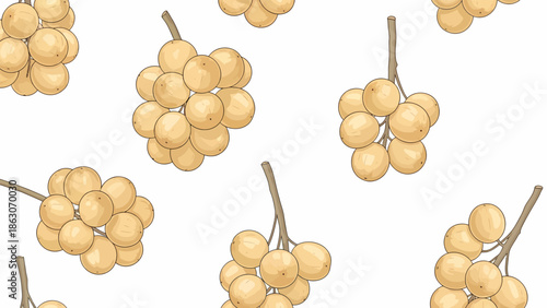 Cluster of Yellow Fruits on Stems.