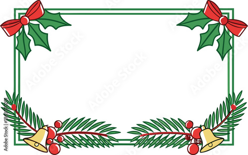 Classic Christmas Frame Artwork. Seasonal Christmas Frame Design. Elegant Christmas Frame Illustration. Christmas Frame with Holiday Theme. Creative Christmas Frame Artwork