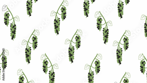 Watercolor Olive Branches on White Background.