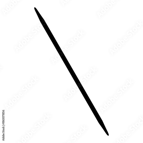 Toothpick black silhouette