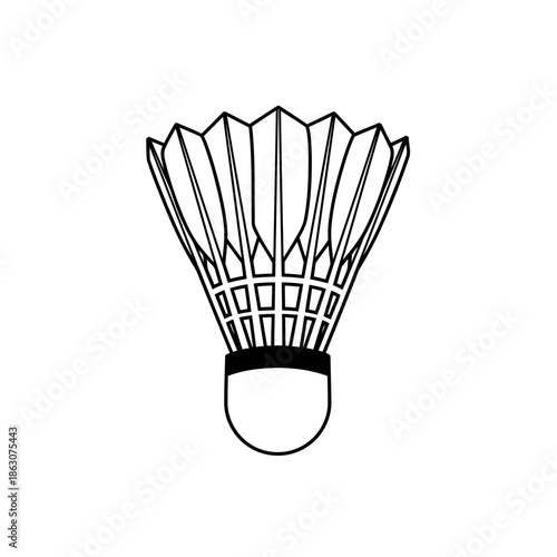 Badminton shuttlecock illustration