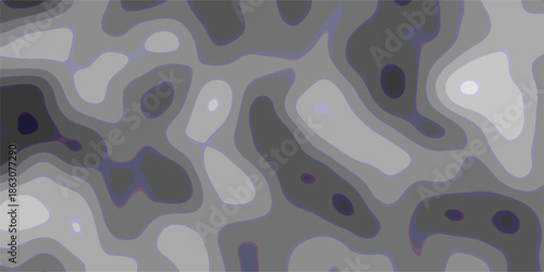 Abstract organic shapes and contours in shades of grey and purple, with subtle outlines, creating a fluid and topographical-like background for digital art
