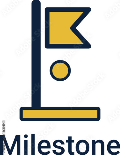 Milestone icon, Project milestone icon
