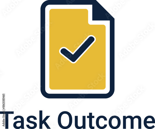 Task outcome icon, Completed task result icon