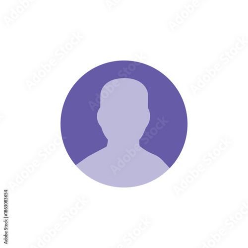 Social profile flat icon for user identity, personal accounts, and online presence. Clean flat design ideal for apps, websites, UI, and modern digital platforms.