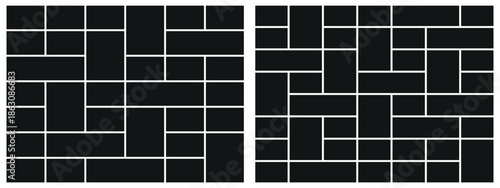 Photo frames. Blank photo collage template.  Frames for photo. Collage concept. Vector Illustration. 