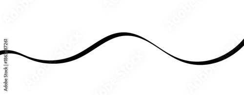 wave black and white line vector 
wavy swoosh silhouette on transparent background