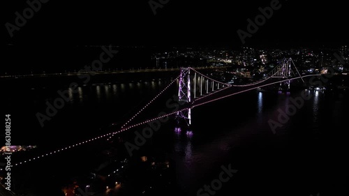Imagens Aereas Reveillon Florianópolis - Ponte Hercilio Luz - Noite