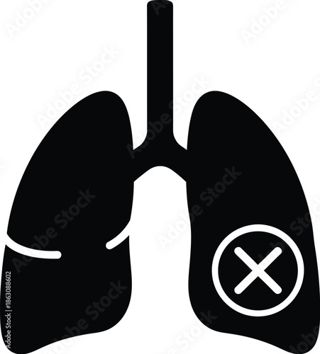 vector illustration of human lungs, world Tuberculosis Day, heart , dieases