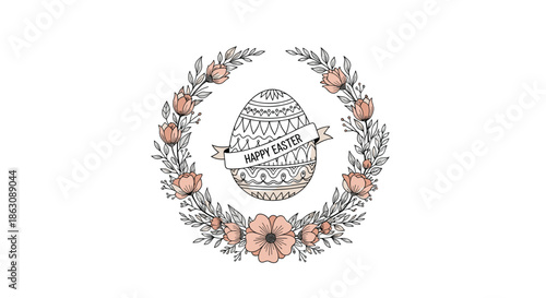 Charming seamless pattern showing colorful birds perched on blossoming branches with cute birdhouses in different pastel colors.