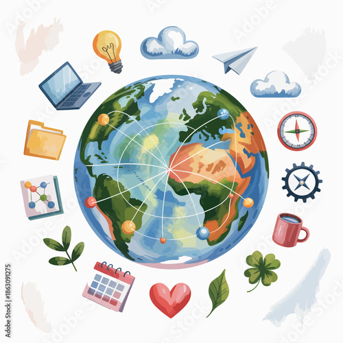 Global connectivity and innovation surrounding the earth