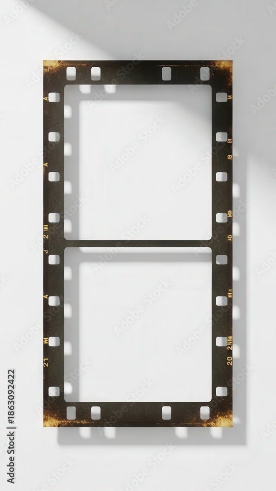 Obraz premium Film Negative Frames with White Space.