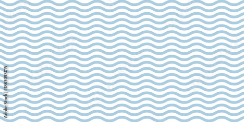 Seamless Wave Pattern, Hand drawn water sea vector background. Wavy beach print, curly grunge paint lines, watercolor stripes