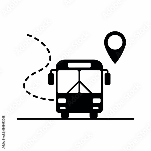 Bus tracking with location pin