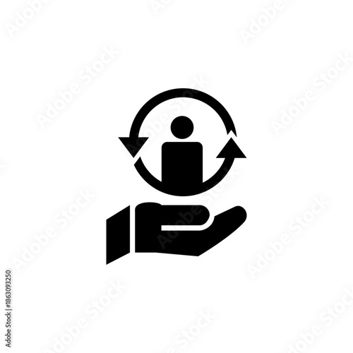 Customer Care Inclusive Service Icon Isolated on White Background