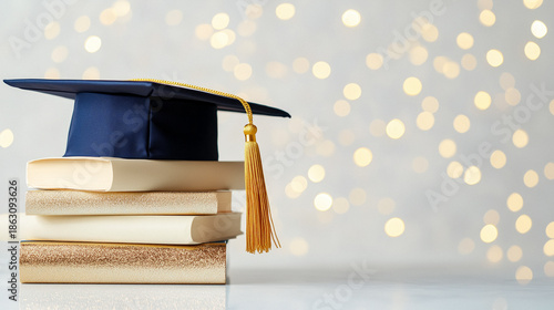 Wallpaper Mural Graduation hat with study aids arranged neatly, AI generated Torontodigital.ca