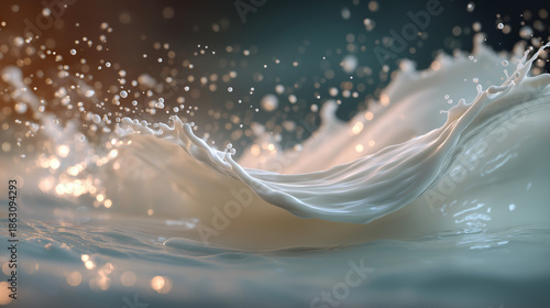 Water Splash: A close-up captures the dynamic motion of a water splash, with droplets suspended in the air. This image evokes feelings of refreshing and purity. 