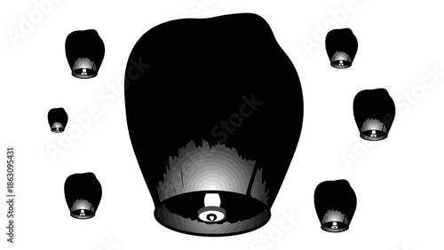 Light Bulb Surrounded by Other Bulbs.