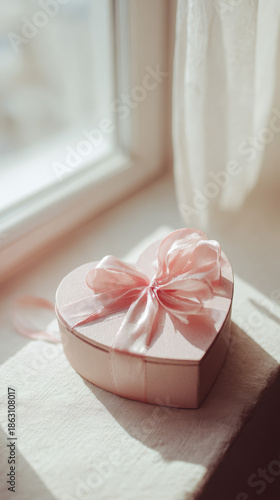 Valentines Gift Heart Box Pastel Romantic Decoration