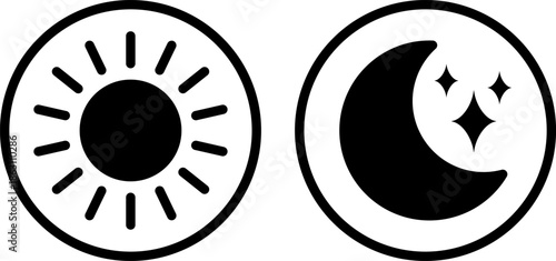 Sun and moon symbols
