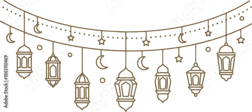 Decorative Lantern Vector for Celebratory Occasions