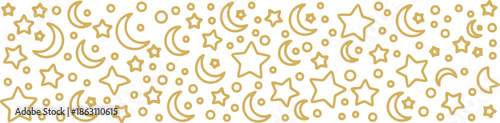 Celestial Pattern Vector with Stars and Moons for Design Projects