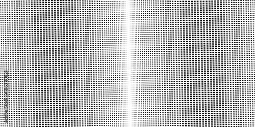 Seamless texture perforated pattern metal surface. Fabric seamless pattern with textile mesh texture, black on white background. Simple wallpaper doodle grid.  squaree spot shapes, vintage .