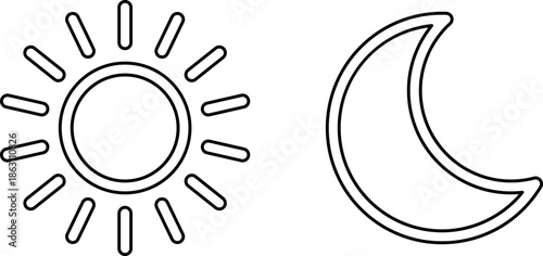 Sun and moon symbols