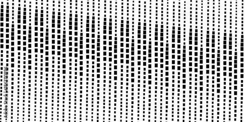 Seamless texture perforated pattern metal surface. Fabric seamless pattern with textile mesh texture, black on white background. Simple wallpaper doodle grid.  squaree spot shapes, vintage .
