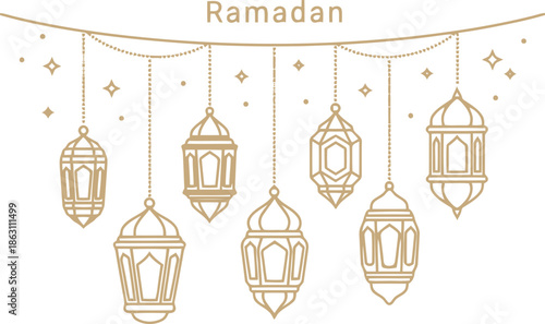 Elegant Ramadan Lanterns Vector for Festive Celebrations