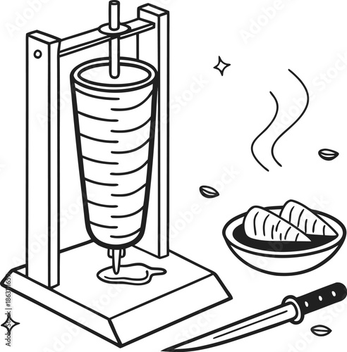 illustration of a glass of milk with a spoon