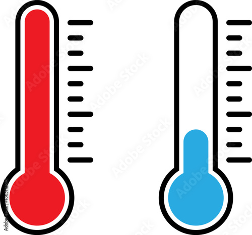 Two thermometers showing different temperatures