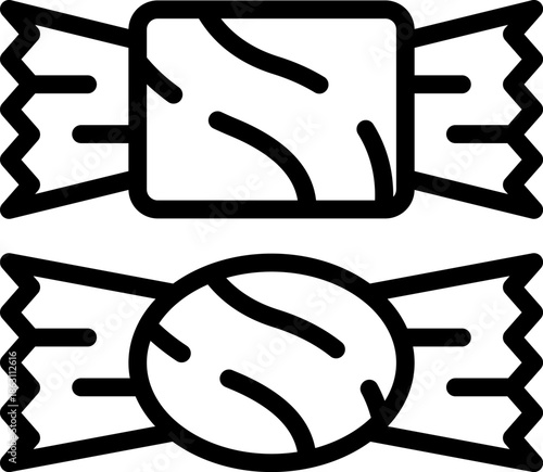 Rounded  Stroke Candy Icon