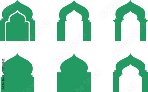 Elegant Green Arch Vector Design for Unique Decoration