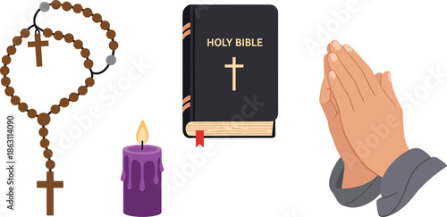 Symbols of faith and prayer